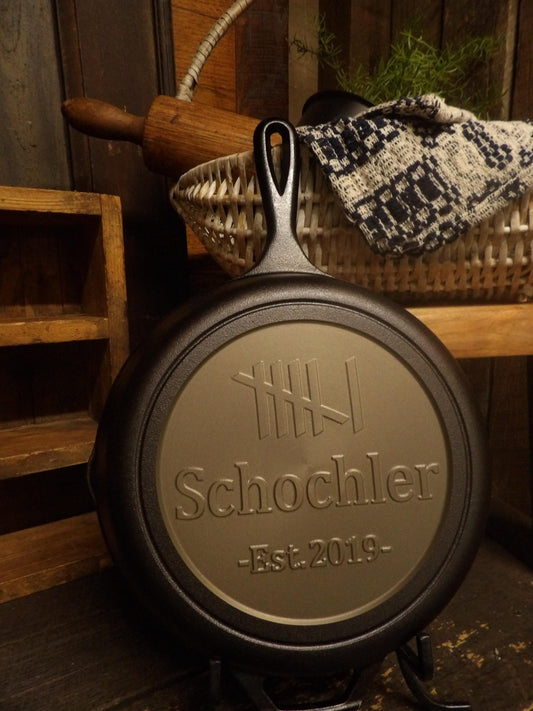 Personalized Cast Iron Skillet - 6th Anniversary Gift