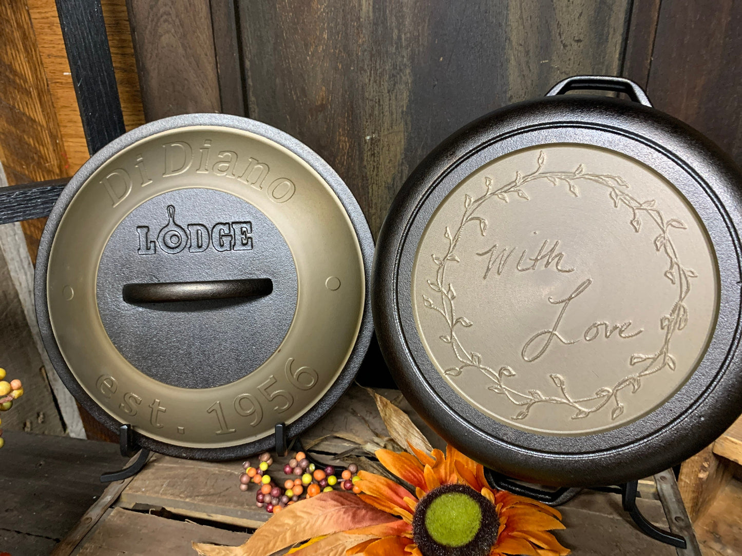 Personalized Lodge 5-Quart Cast Iron Dutch Oven - CNC Machined