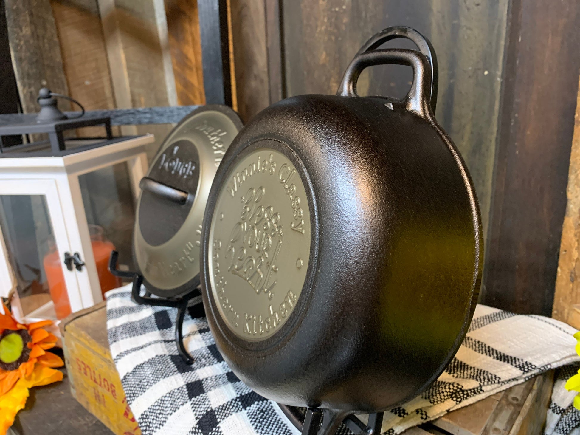 Personalized Lodge 2 Quart Cast Iron Dutch Oven - CNC Machined