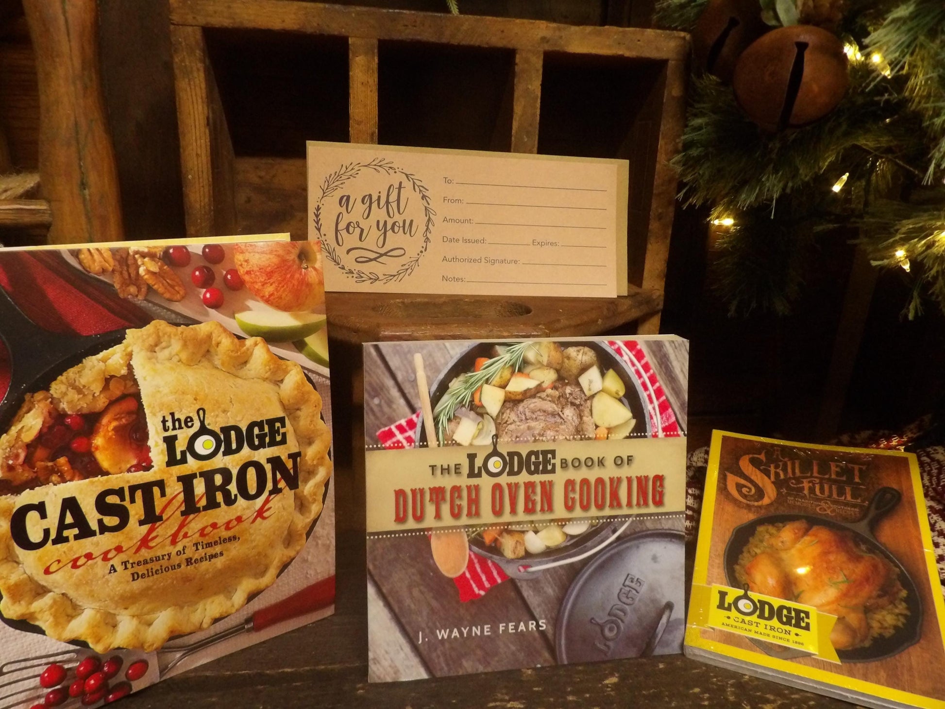 Lodge Cookbook & Custom Skillet Gift Certificate Bundle