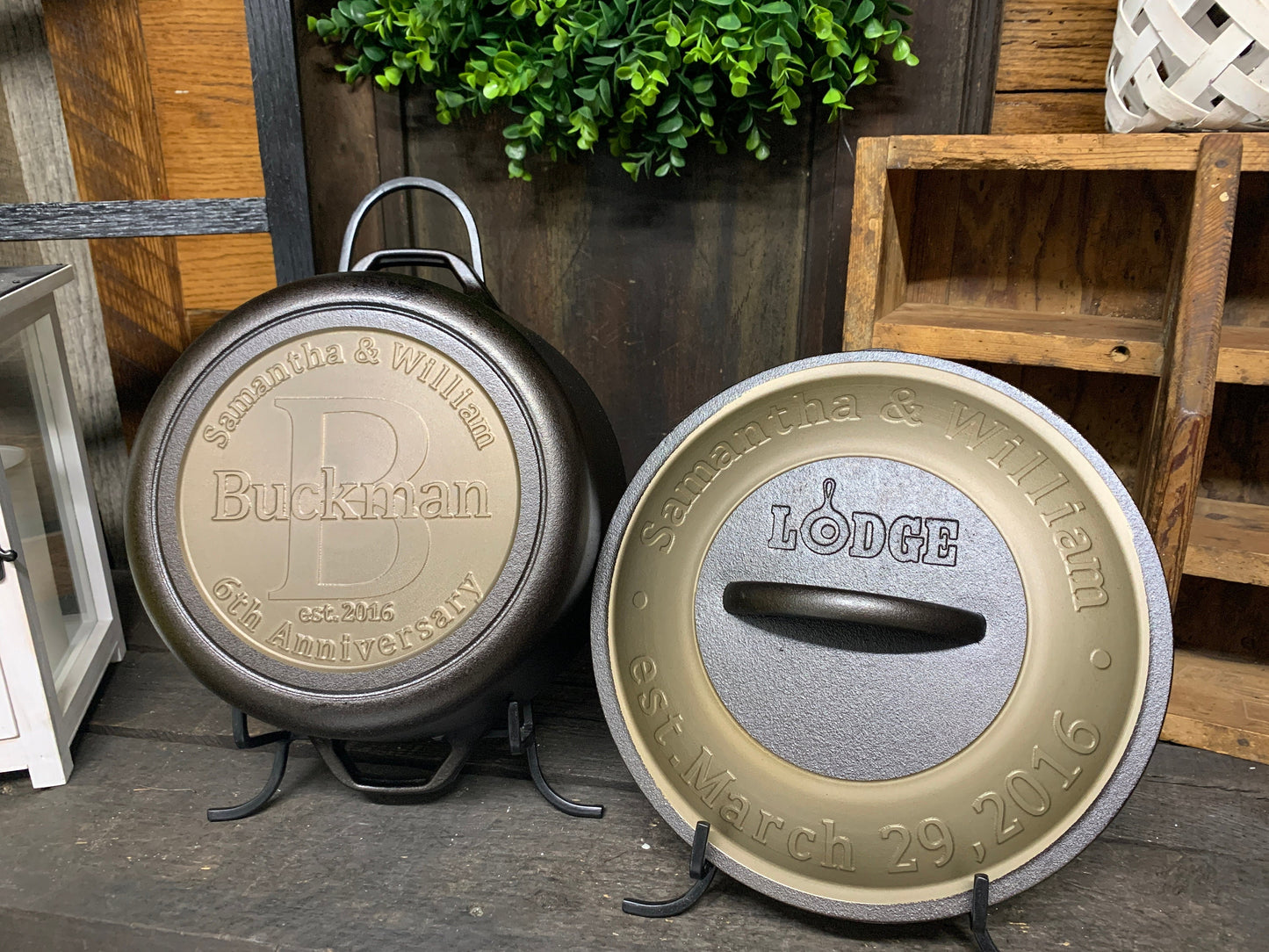 Personalized Lodge 5-Quart Cast Iron Dutch Oven - CNC Machined