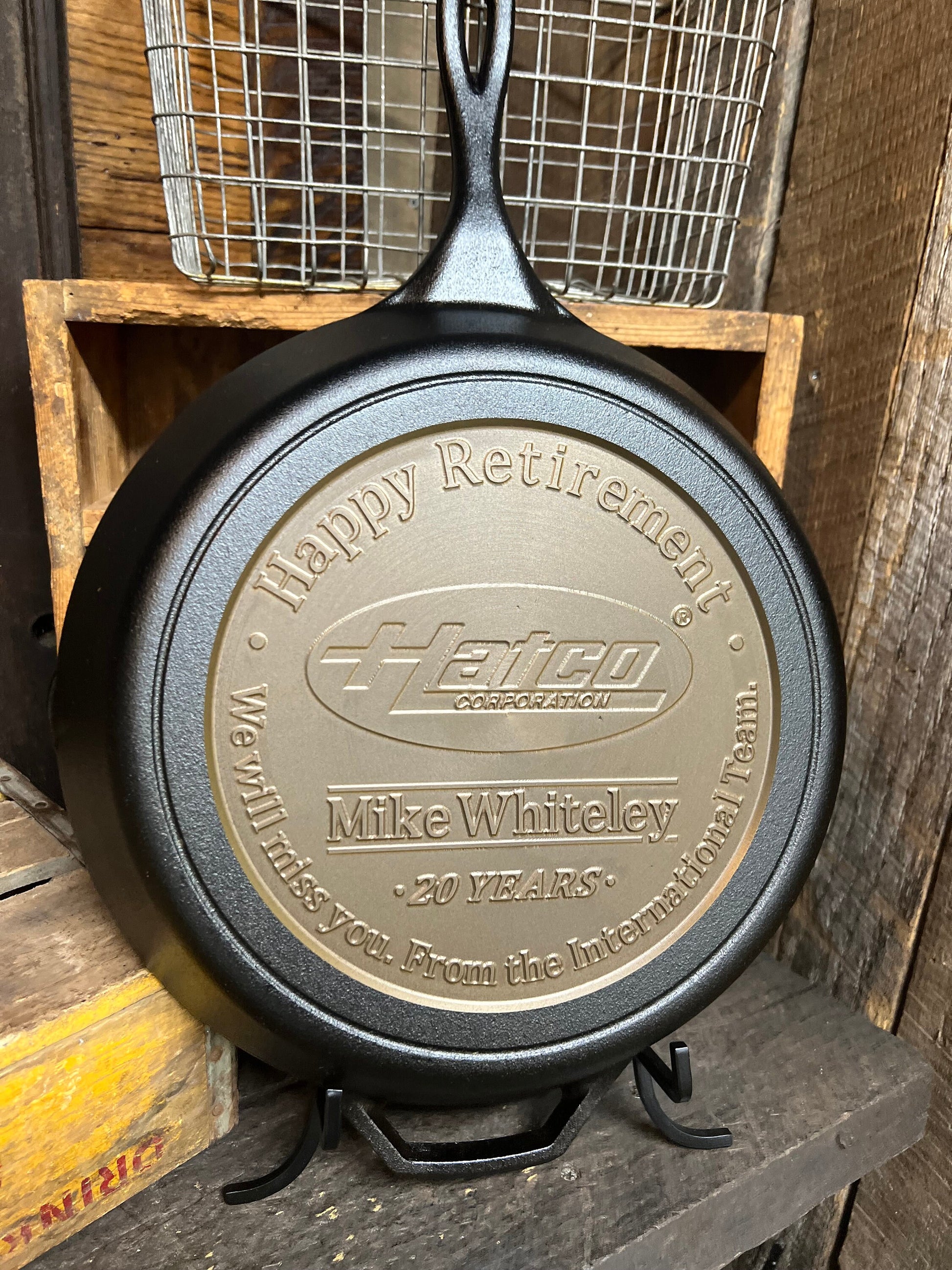 Custom Business Logo Cast Iron Skillet - Lodge or Victoria