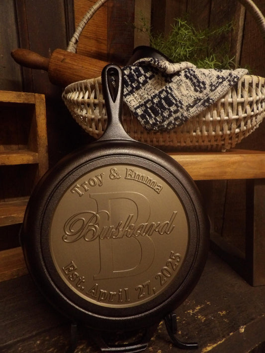 Personalized Cast Iron Skillet - Custom CNC Machined