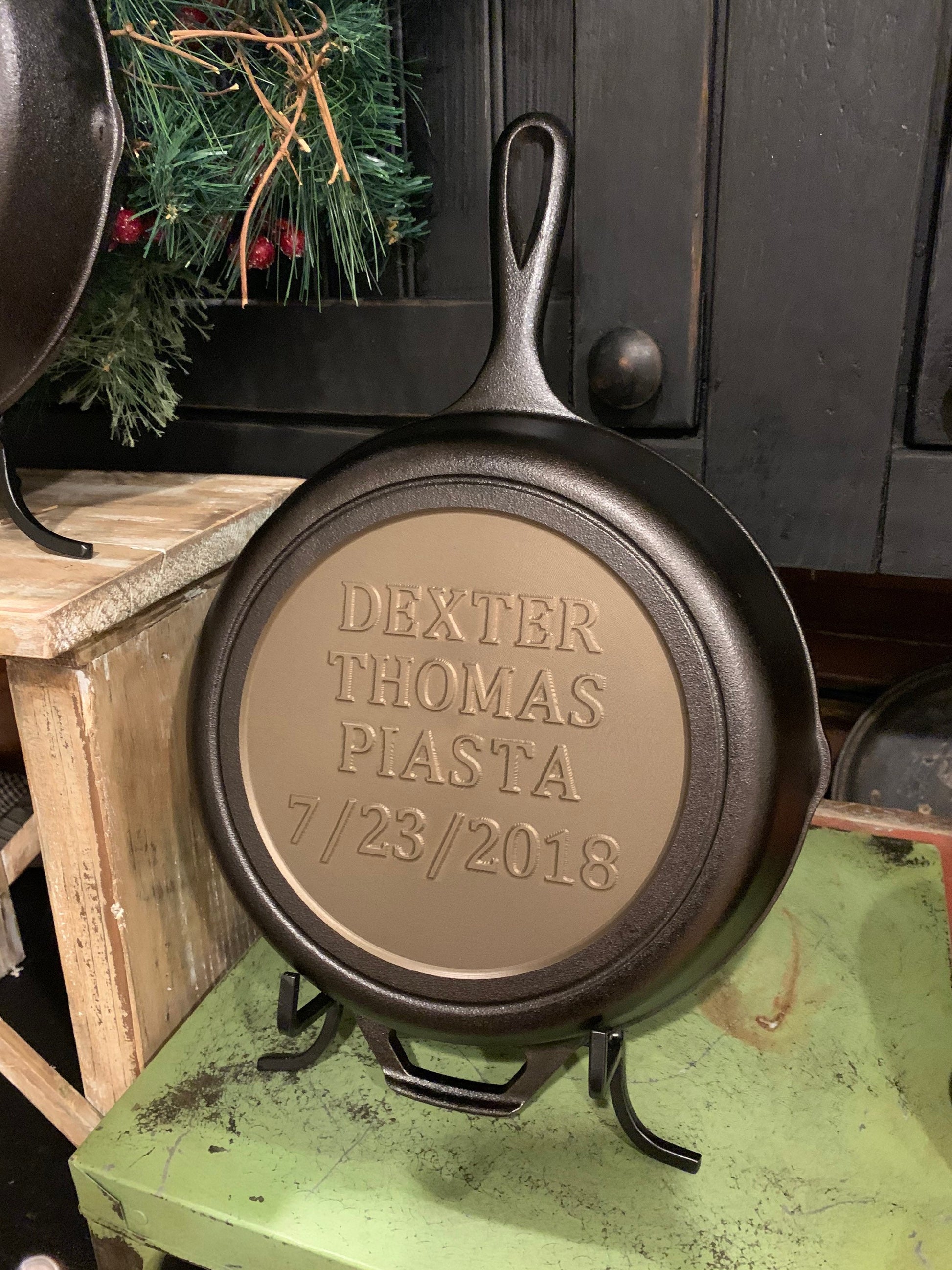 Personalized Birth Announcement Cast Iron Skillet - Lodge or Victoria