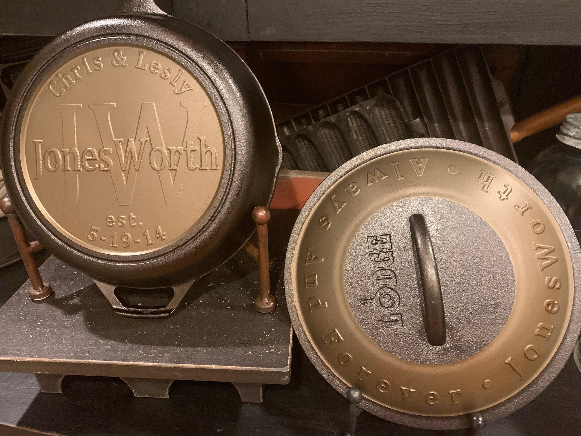 Personalized Cast Iron Skillet Lid - Lodge