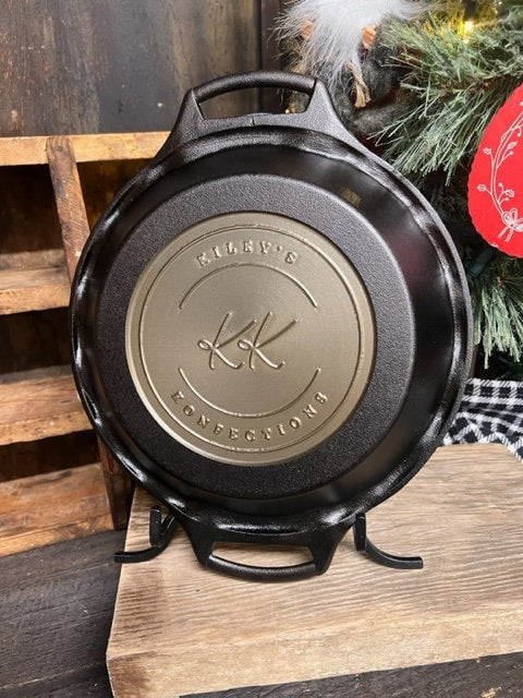 Custom Engraved 9" Lodge Cast Iron Pie Pan