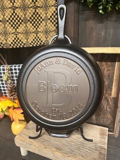 Personalized Lodge 12" Deep Cast Iron Skillet - CNC Machined