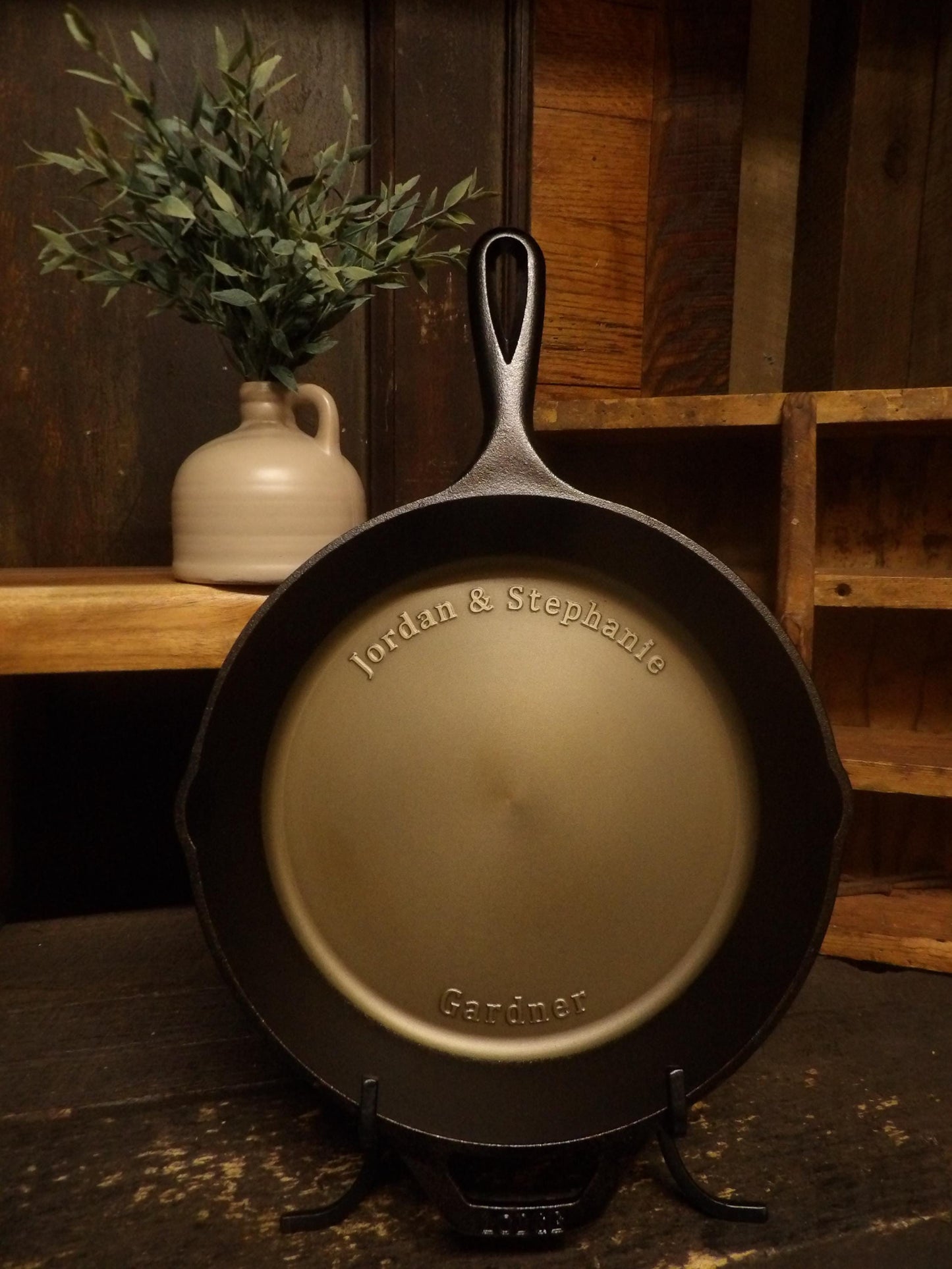 10.25" Personalized Smooth Cast Iron Skillet - Lodge or Victoria