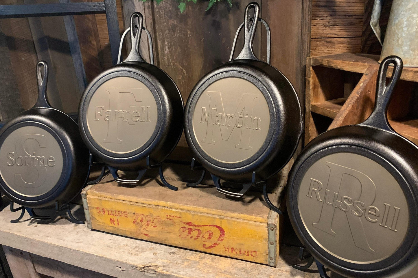 Personalized Groomsmen Cast Iron Skillet - Lodge or Victoria